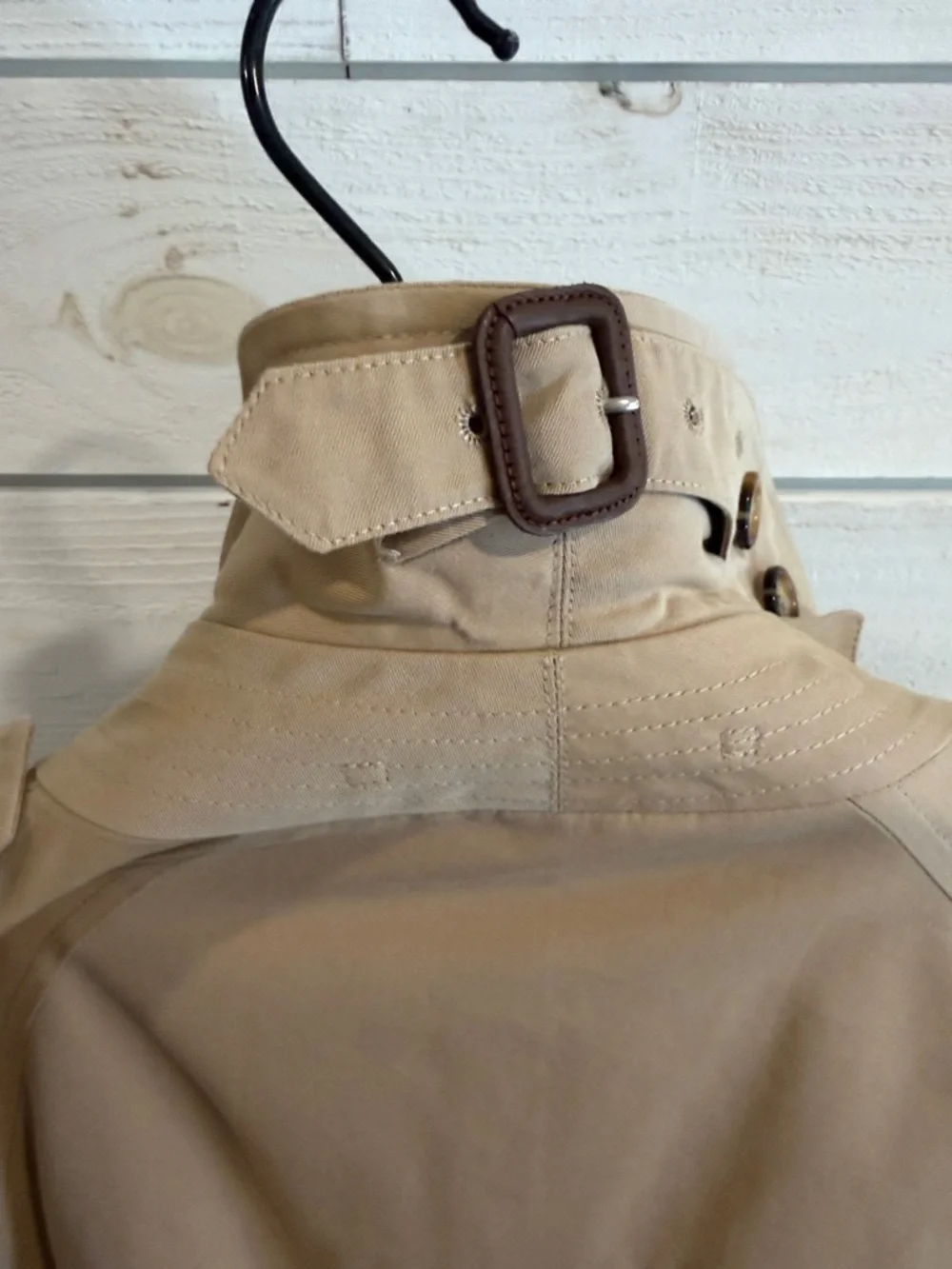 Burberry Tan Double-Breasted Trench Coat - Picture 7 of 9